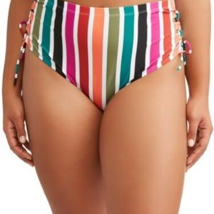 Terra & Sky Womens Plus Swimsuit Bottom High Waist